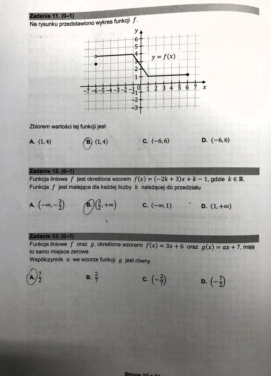 Matura 2024. Matematyka, poziom podstawowy, Formuła 2015 - odpowiedzi /Piotr Bułakowski /RMF FM