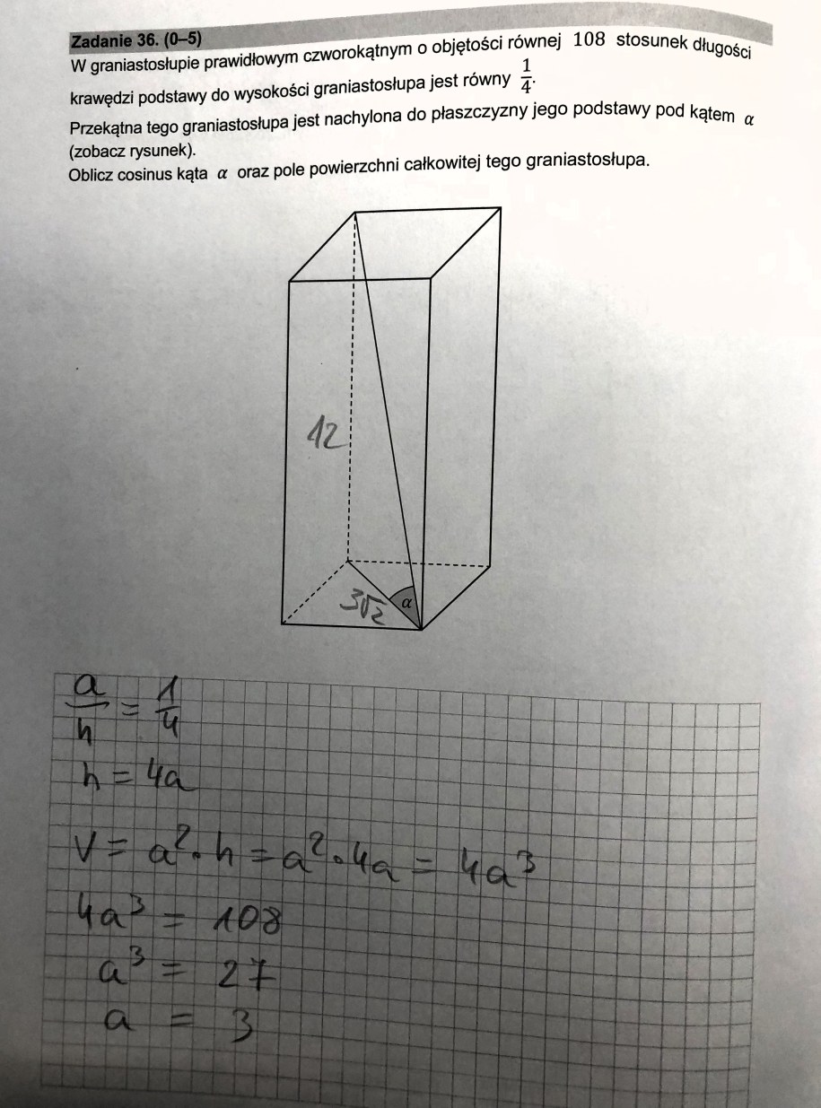 Matura 2024. Matematyka, poziom podstawowy, Formuła 2015 - odpowiedzi /Piotr Bułakowski /RMF FM