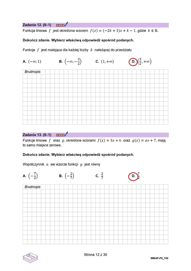 Matura 2024, matematyka, poziom podstawowy - propozycja odpowiedzi /RMF FM