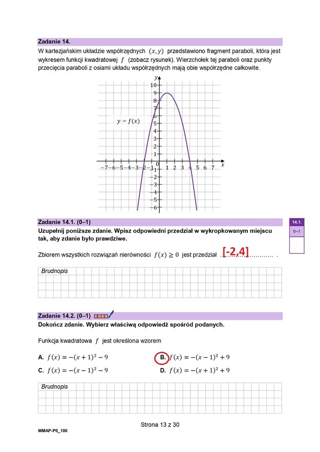 Matura 2024, matematyka, poziom podstawowy - propozycja odpowiedzi