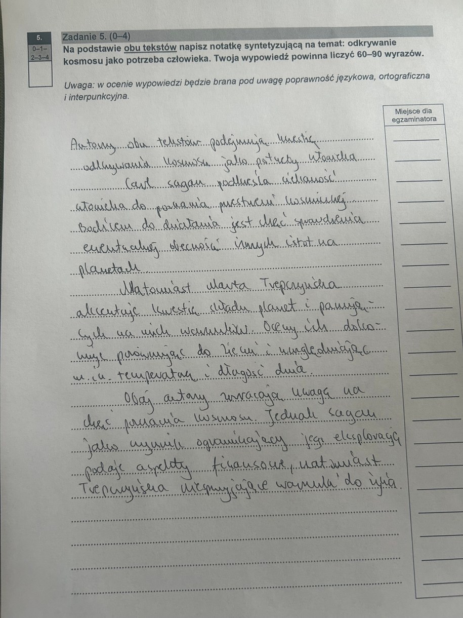Matura 2025, jężyk polski, poziom podstawowy. Odpowiedź przygotowana przez eksperta /RMF FM