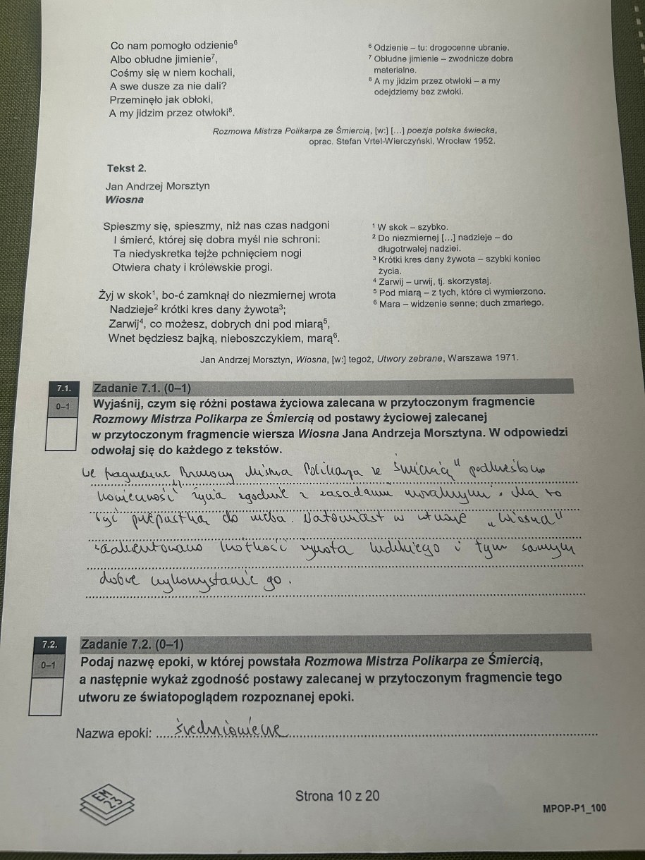 Matura 2025, jężyk polski, poziom podstawowy. Odpowiedź przygotowana przez eksperta /RMF FM