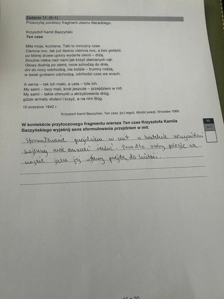 Matura 2025, jężyk polski, poziom podstawowy. Odpowiedź przygotowana przez eksperta /RMF FM