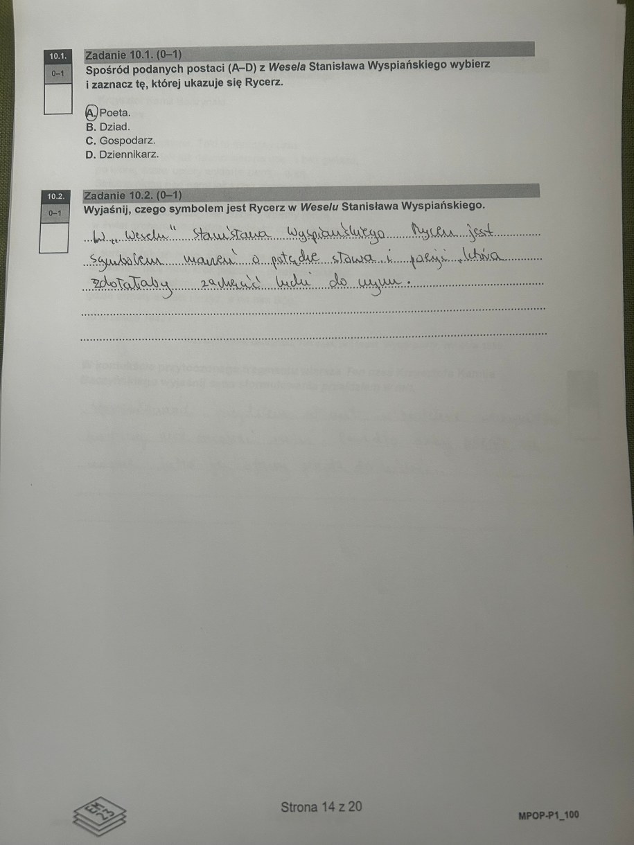 Matura 2025, jężyk polski, poziom podstawowy. Odpowiedź przygotowana przez eksperta /RMF FM