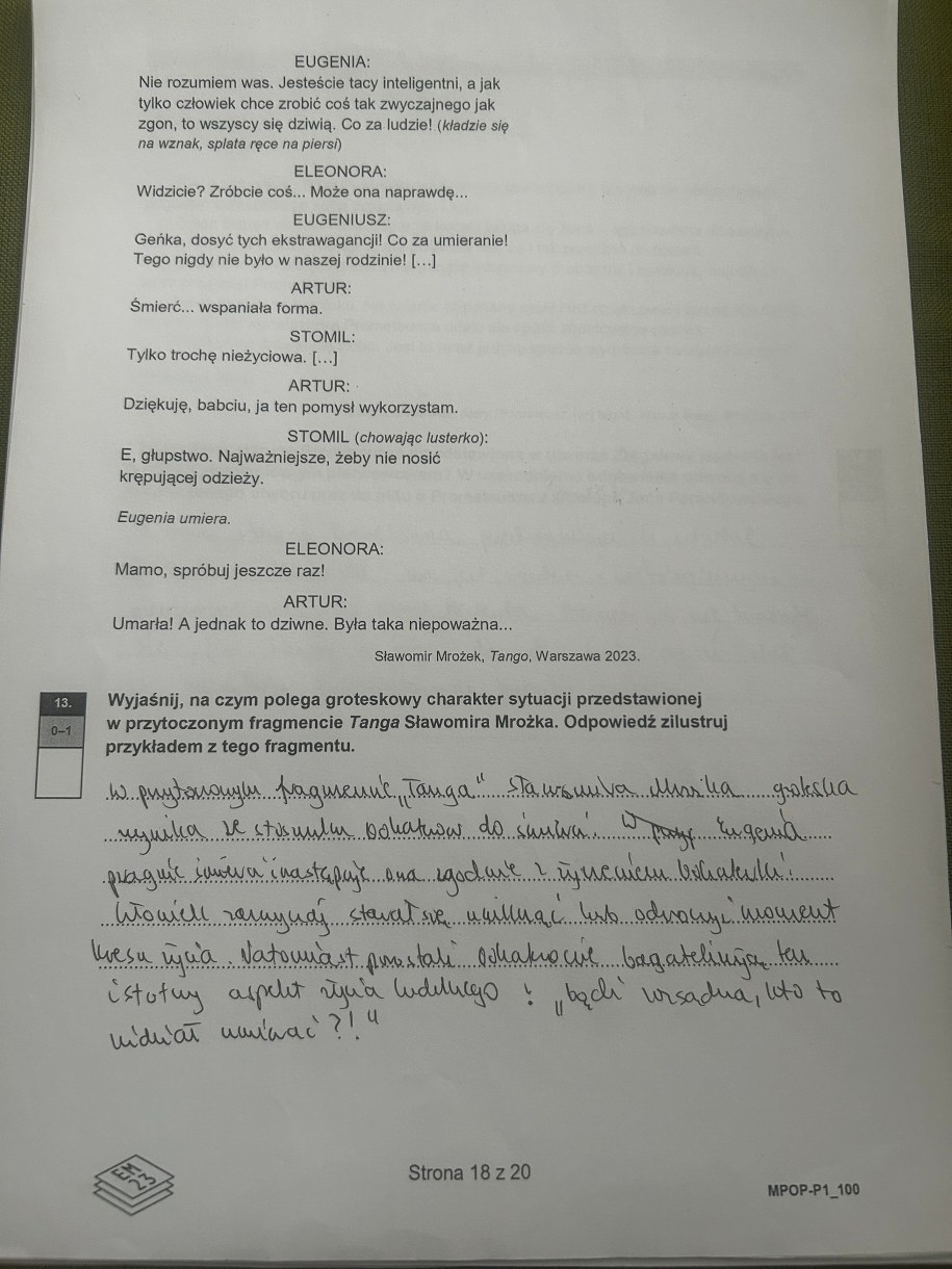 Matura 2025, jężyk polski, poziom podstawowy. Odpowiedź przygotowana przez eksperta /RMF FM