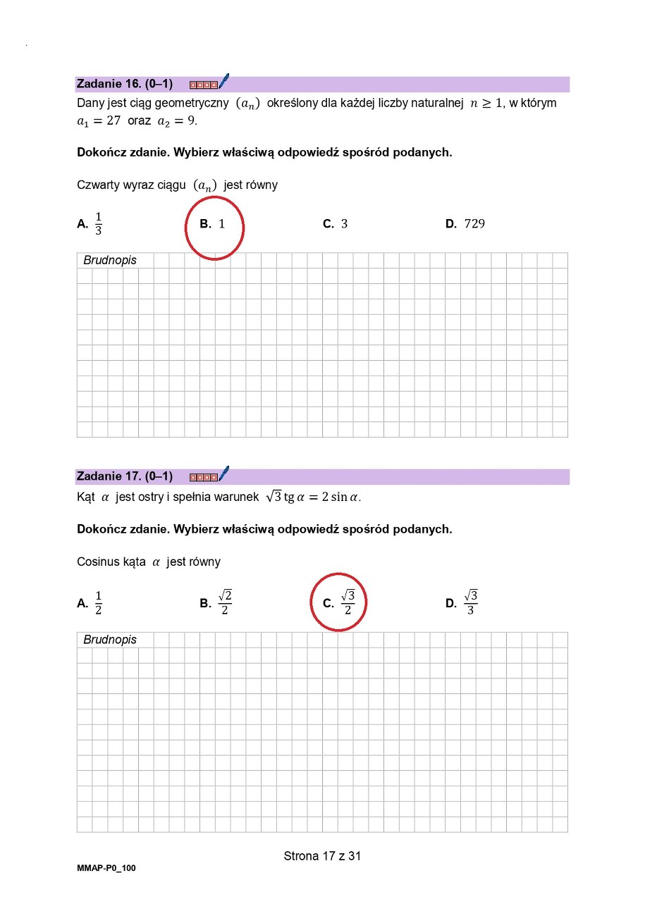 Matura 2025 z matematyki na poziomie podstawowym. Propozycja rozwiązania do arkusza CKE /CKE /