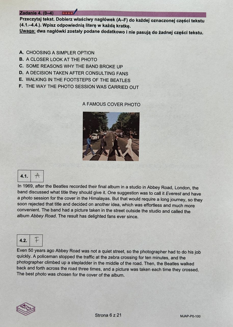 Matura z języka angielskiego na poziomie podstawowym, propozycja rozwiązania /RMF FM