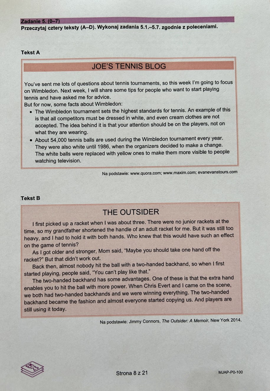 Matura z języka angielskiego na poziomie podstawowym, propozycja rozwiązania /RMF FM