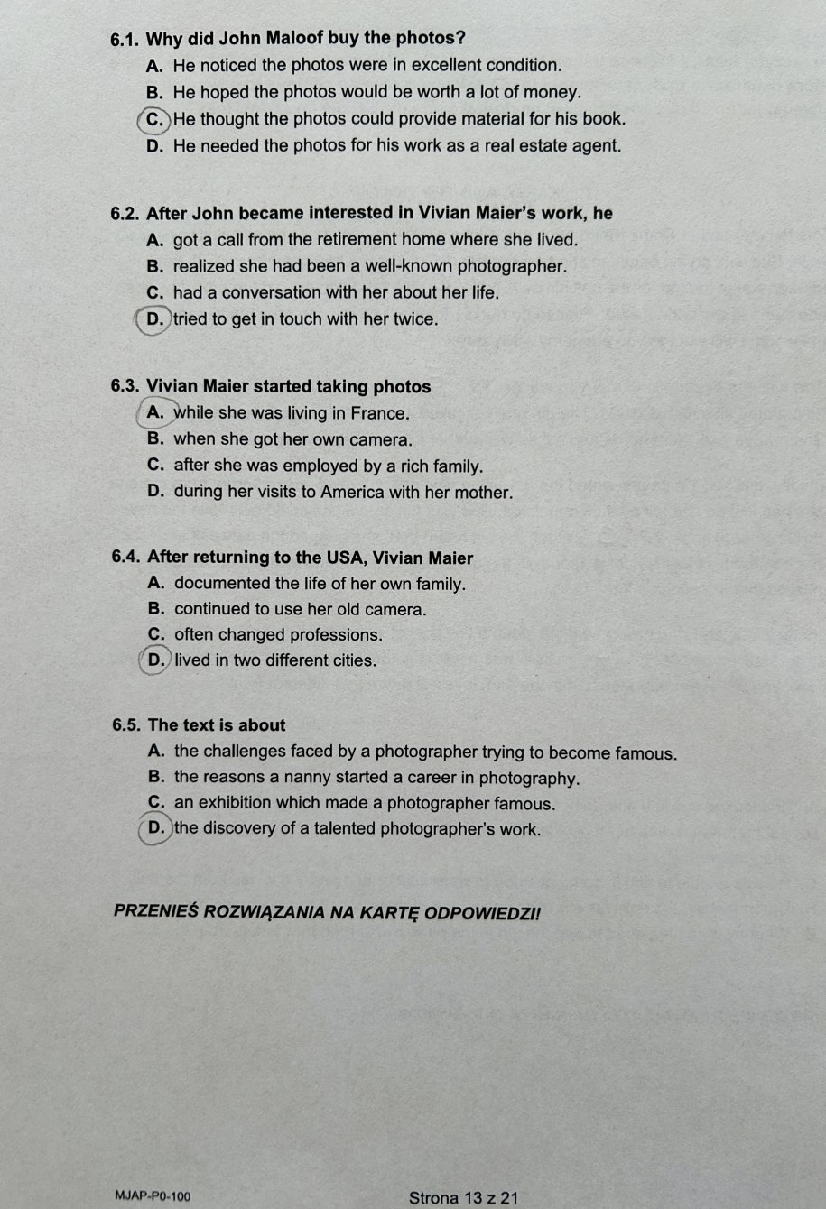 Matura z języka angielskiego na poziomie podstawowym, propozycja rozwiązania /RMF FM