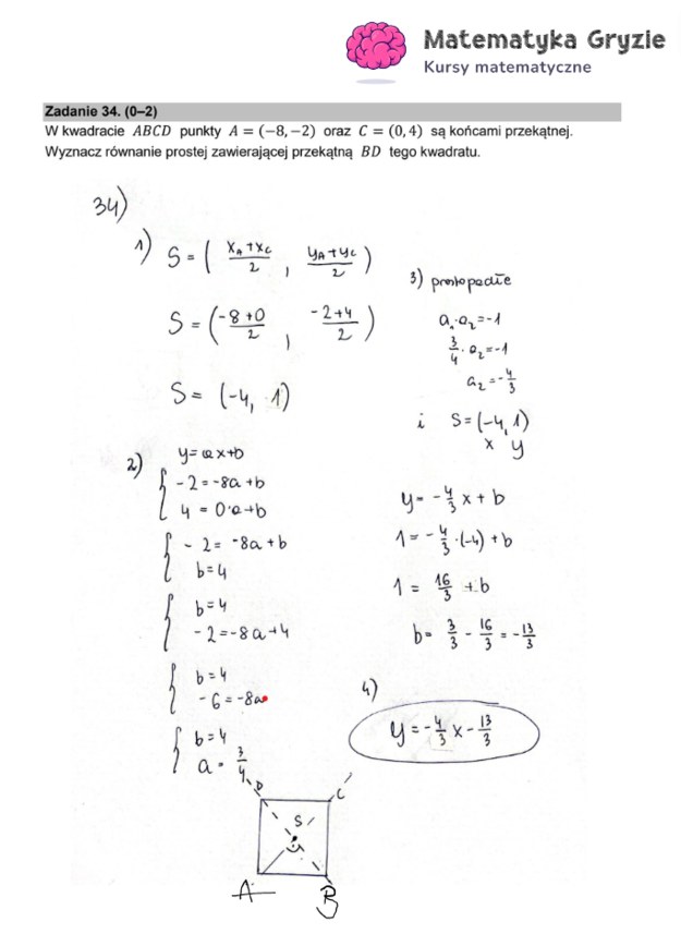 Matura z matematyki. Formuła 2015, propozycja rozwiązania /