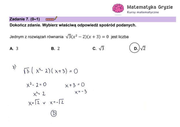 Matura z matematyki. Formuła 2023, propozycja rozwiązania /