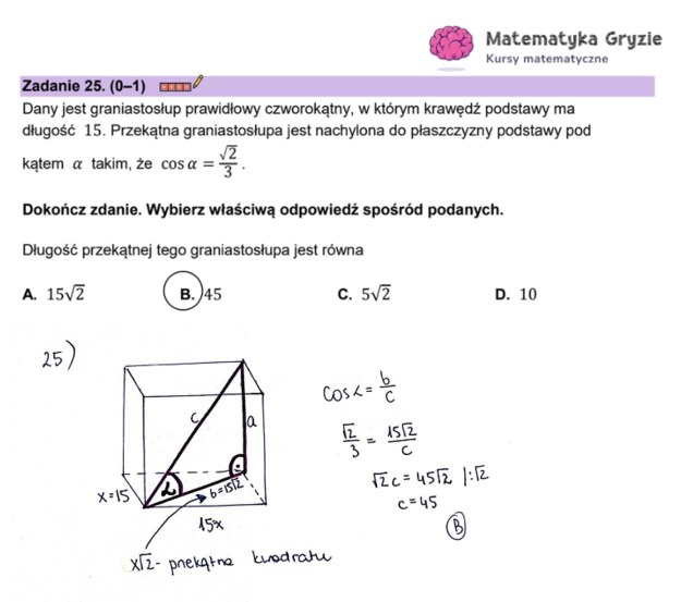 Matura z matematyki. Formuła 2023, propozycja rozwiązania /