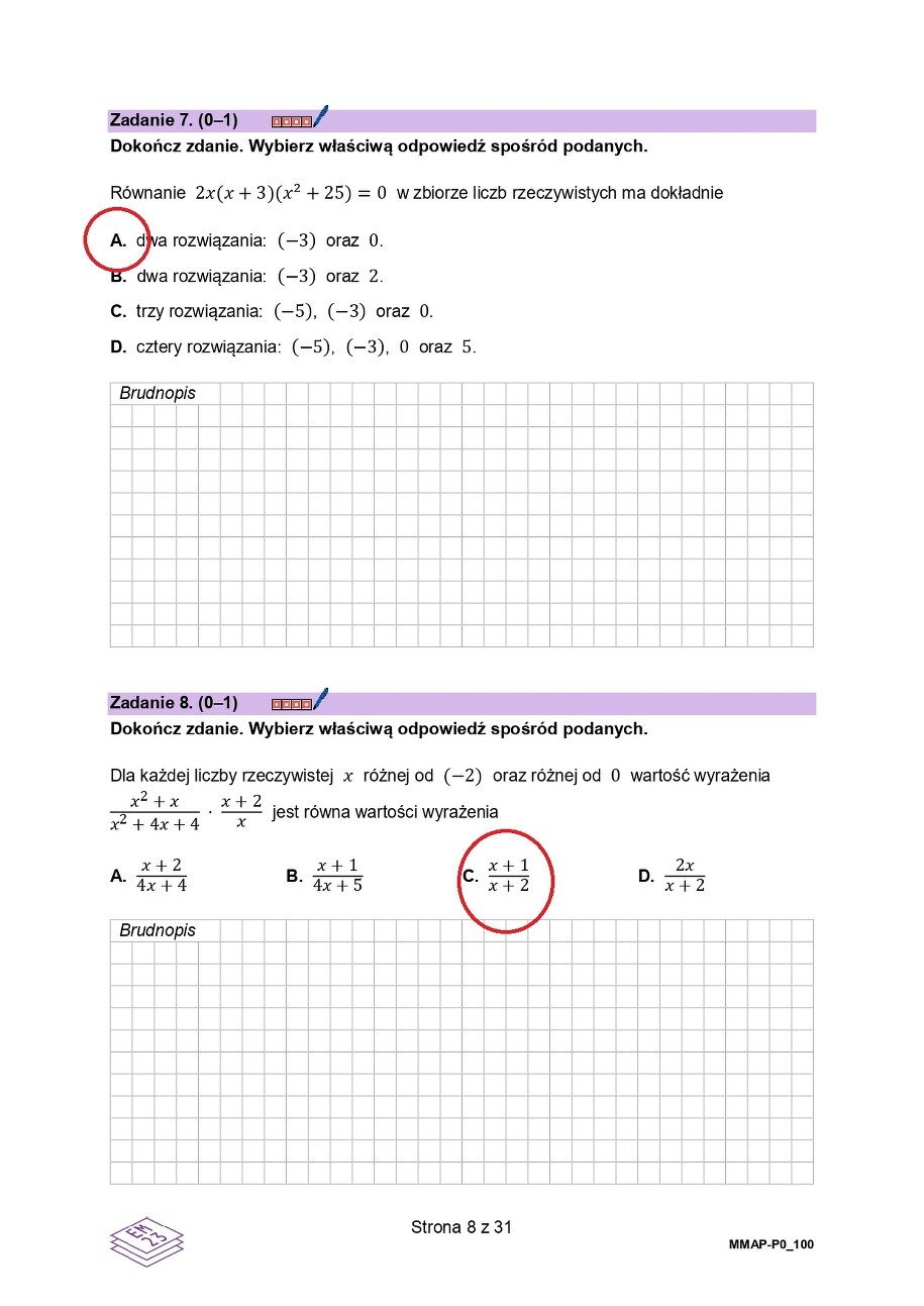 Matura z matematyki na poziomie podstawowym. Propozycja rozwiązania /CKE /