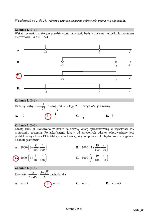 Matura z matematyki, odpowiedzi /RMF FM /RMF FM