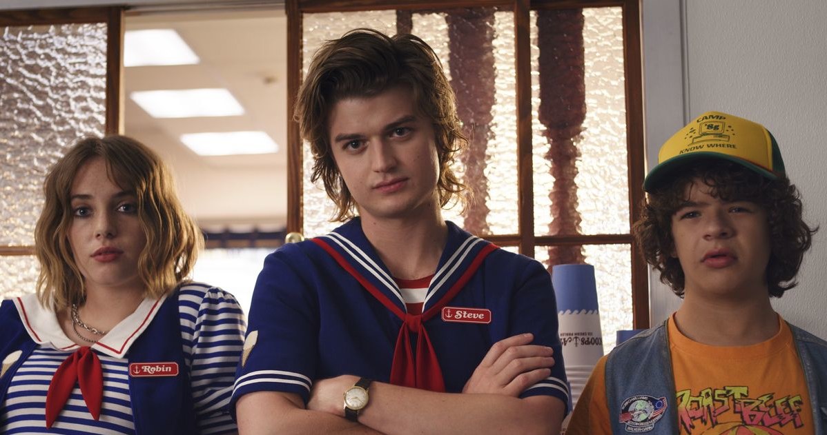 Maya Hawke, Joe Keery i Gaten Matarazzo w serialu "Stranger Things" /materiały prasowe