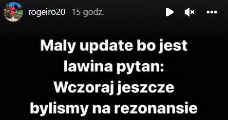 Mąż Karoliny Pisarek o stanie jej zdrowia https://www.instagram.com/rogeiro20/ /Instagram