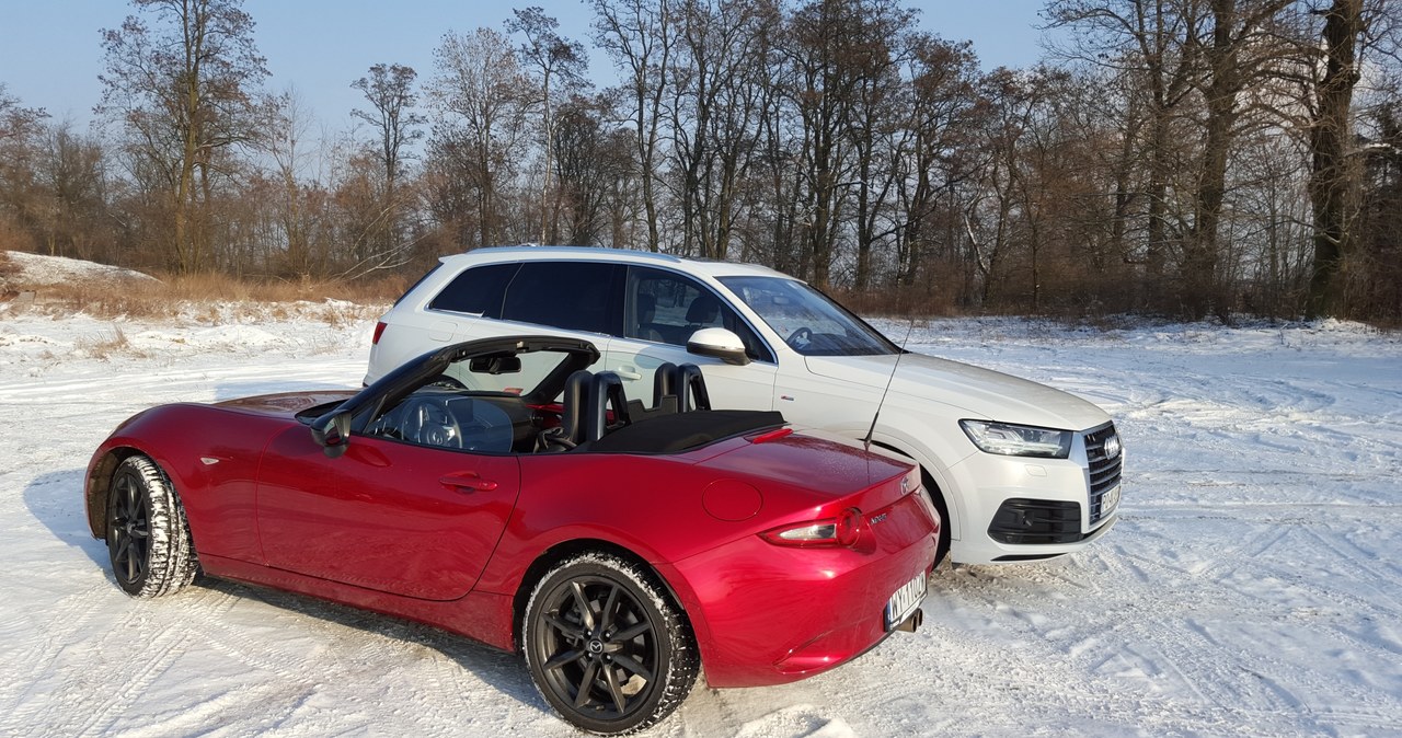 Mazda MX5. W tle Audi... /INTERIA.PL