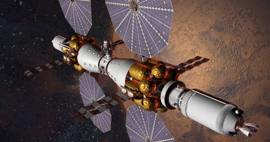 MBC - Koncepcja stacji kosmicznej krążącej wokół Marsa opracowana przez Lockheed Martin /materiały prasowe