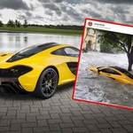 McLaren P1 dosłownie wypłynął z garażu. Huragan Ian nie oszczędza nikogo