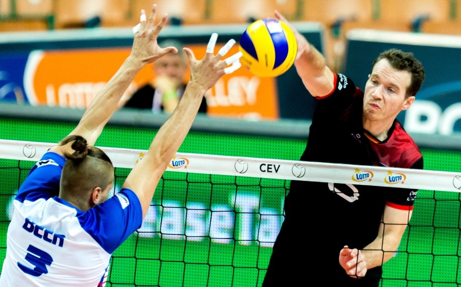 Mecz Czechy - Niemcy /Andrzej Grygiel /PAP