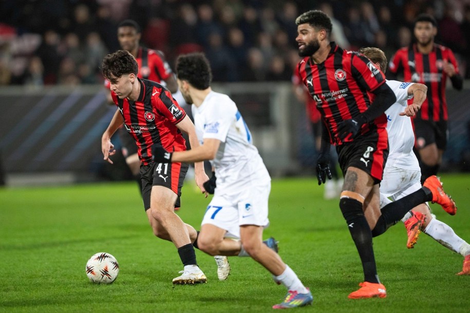 Mecz FC Midtjylland - KRC Genk w Lidze Europy. /BO AMSTRUP /PAP/EPA