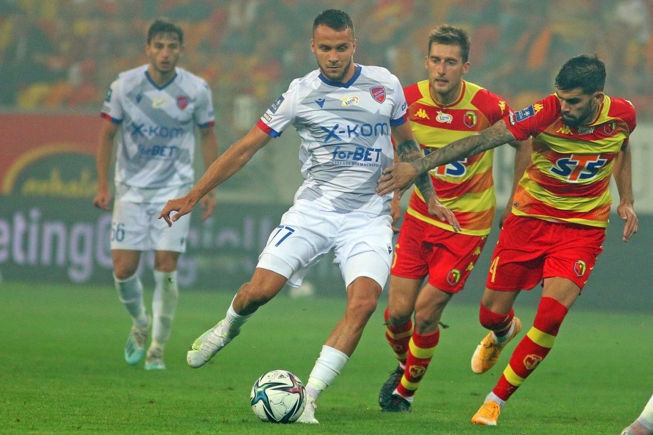 Mecz Jagiellonia Białystok - Raków Częstochowa / 	Artur Reszko    /PAP