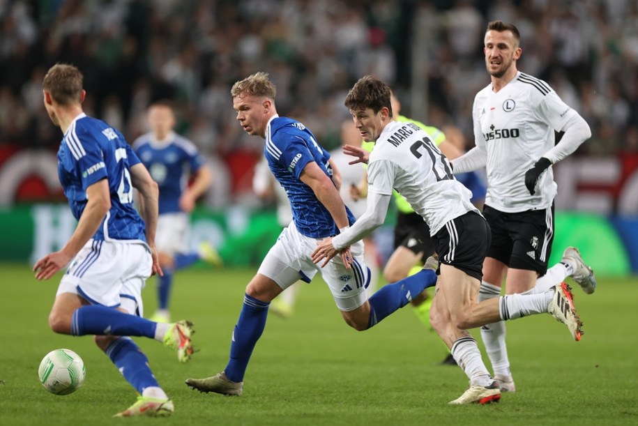 Mecz Legii z Molde w lutym 2024 r. /	Leszek Szymański   /PAP