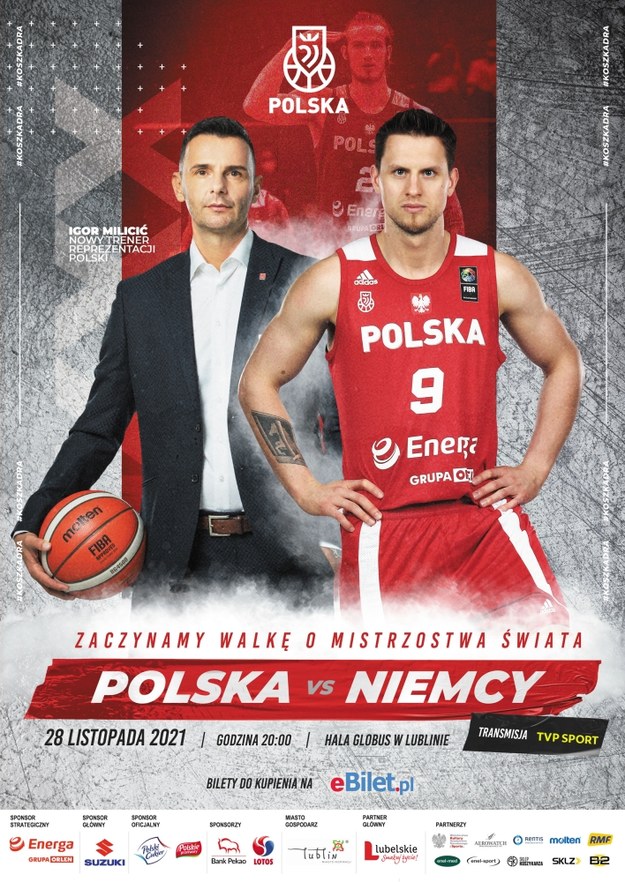 Mecz Polska - Niemcy zostanie rozegrany 28 listopada 2021 r. o godz. 20:00 w Hali Globus w Lublinie /Materiały prasowe