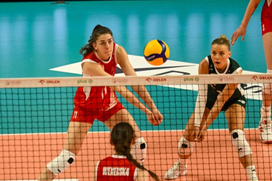 Mecz reprezentacji Polski w siatkówce kobiet /	Marcin Bielecki   /PAP