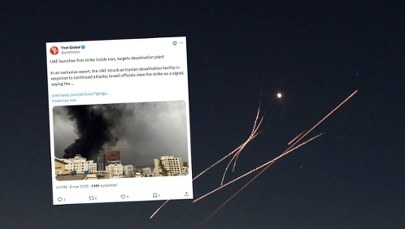 Media: Zjednoczone Emiraty Arabskie zaatakowały obiekt w Iranie. "Sygnał dla reżimu"