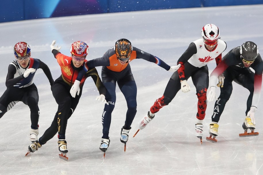 Mediolana-Cortina. Bieg finałowy na 500 m w short tracku. /Grzegorz Momot /PAP