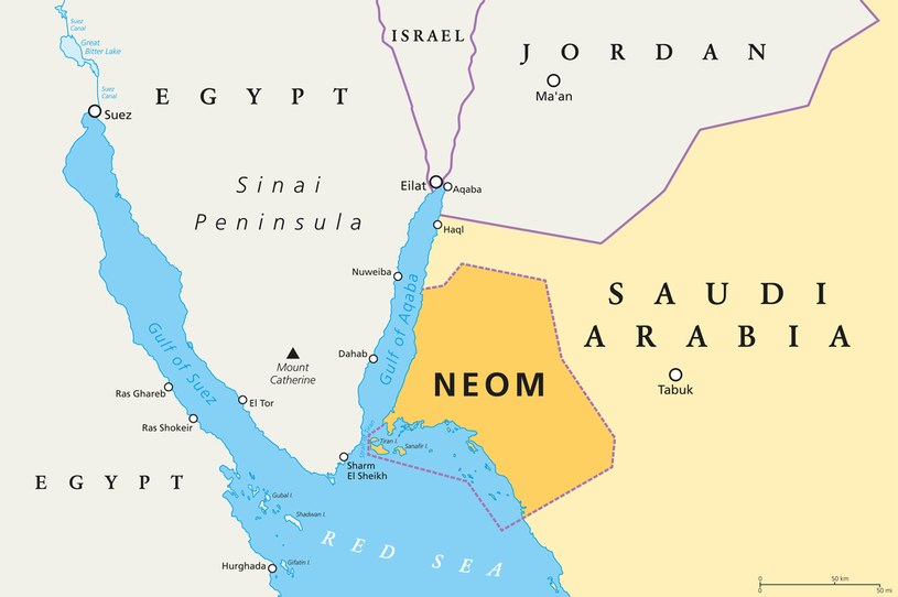 Megamiasto Neom ma być zajmować obszar północno-zachodniej Arabii Saudyjskiej /123RF/PICSEL