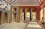 Megaron królowej w połacu w Knossos, rekonstrukcja Piet de Jong /Encyklopedia Internautica
