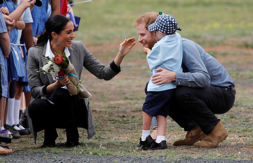 Meghan i Harry byli zachwyceni małym chłopcem podczas wizyty w Australii /Pool /Getty Images