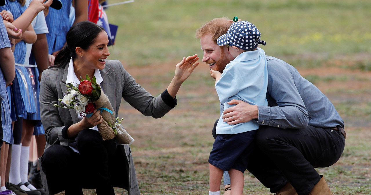 Meghan i Harry byli zachwyceni małym chłopcem podczas wizyty w Australii /Pool /Getty Images