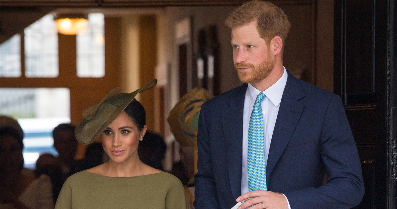 Meghan i Harry na chrzcie Louisa /Agencja FORUM