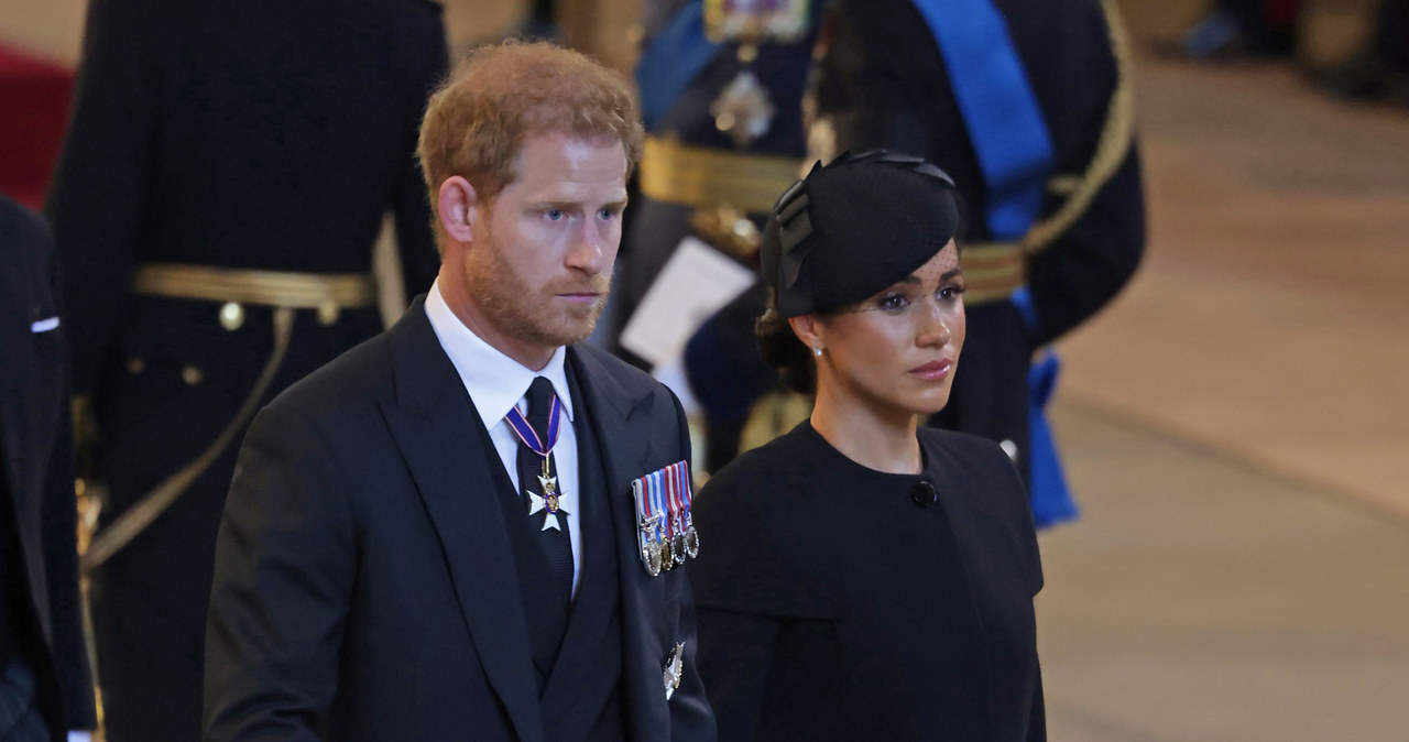 Meghan i Harry na pogrzebie królowej Elżbiety II /Ian Vogler/Daily Mirror /Getty Images