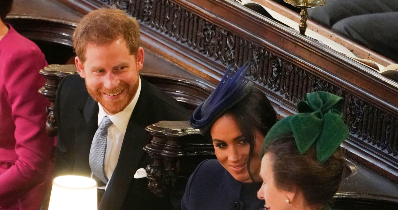 Meghan i Harry na ślubie Eugenii /East News