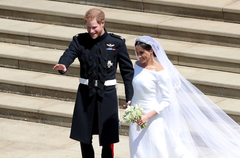Meghan i Harry w dniu ślubu /WPA Pool /Getty Images