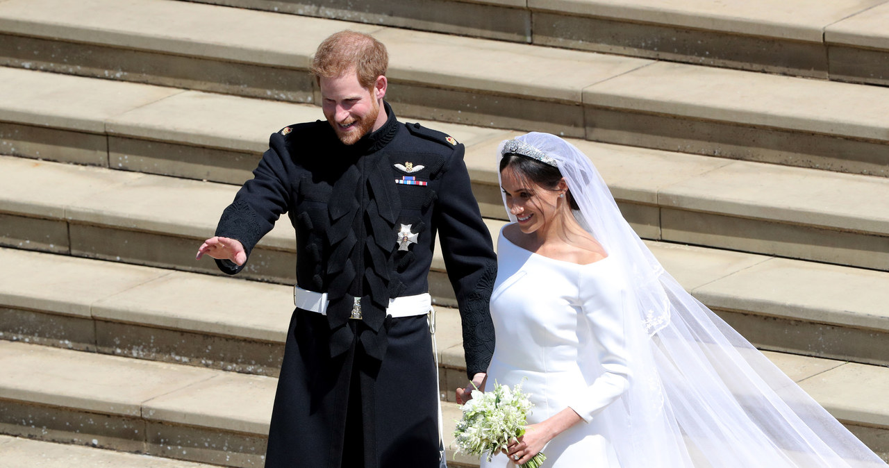 Meghan i Harry w dniu ślubu /WPA Pool /Getty Images