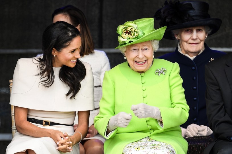 Meghan Markle i królowa Elżbieta II /Jeff J Mitchell /Getty Images