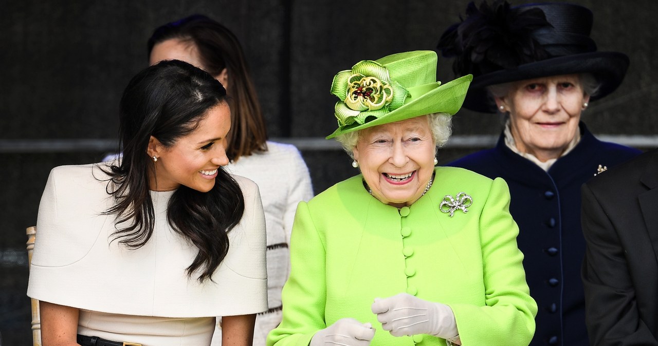 Meghan Markle i królowa Elżbieta II /Jeff J Mitchell /Getty Images