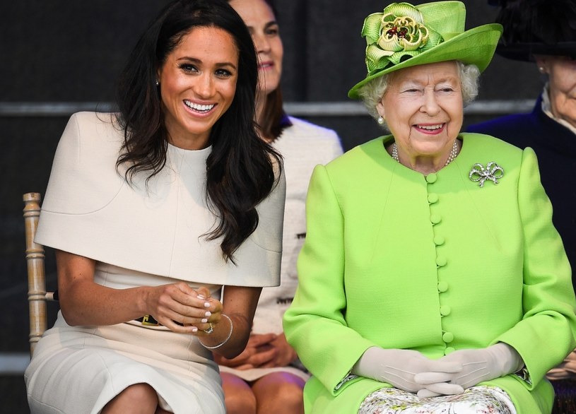 Meghan Markle i królowa Elżbieta II /Jeff J Mitchell /Getty Images