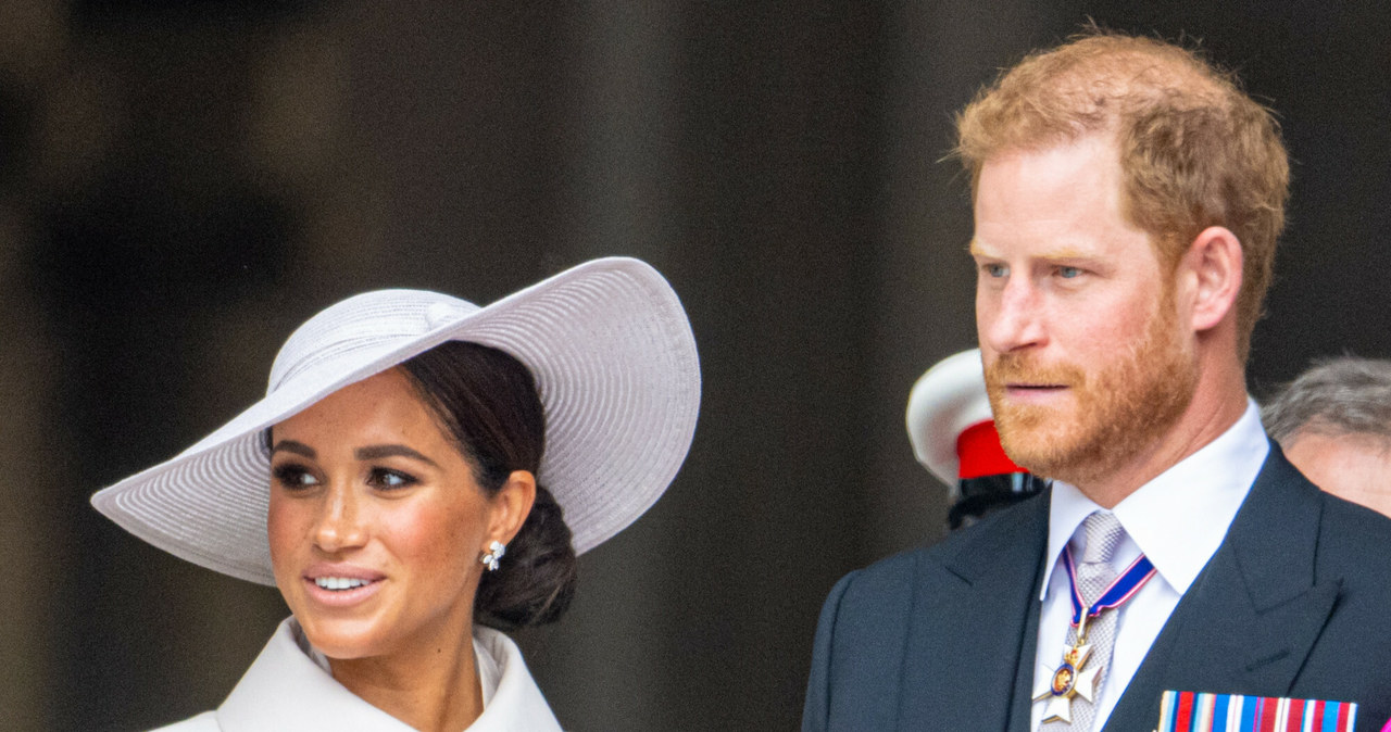 Meghan Markle i książę Harry podczas platynowego jubileuszu królowej /Cover Images/East News /East News