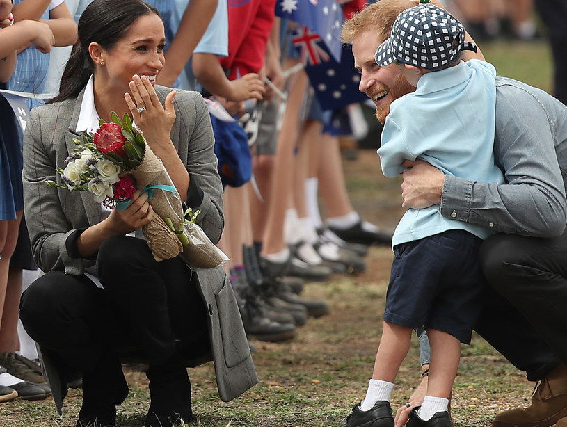 Meghan Markle i książę Harry podczas wizyty w Australii /Pool /Getty Images