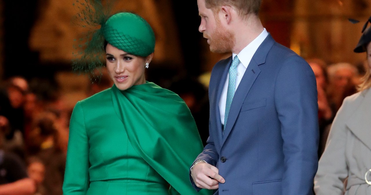 Meghan Markle i książę Harry podczas wizyty w Wielkiej Brytanii /Chris Jackson /Getty Images