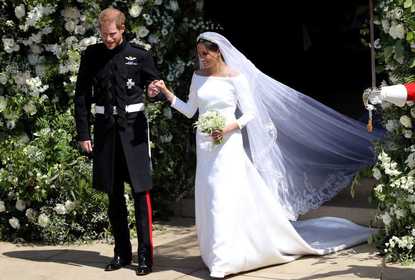 Meghan Markle i książę Harry w dniu ślubu /East News