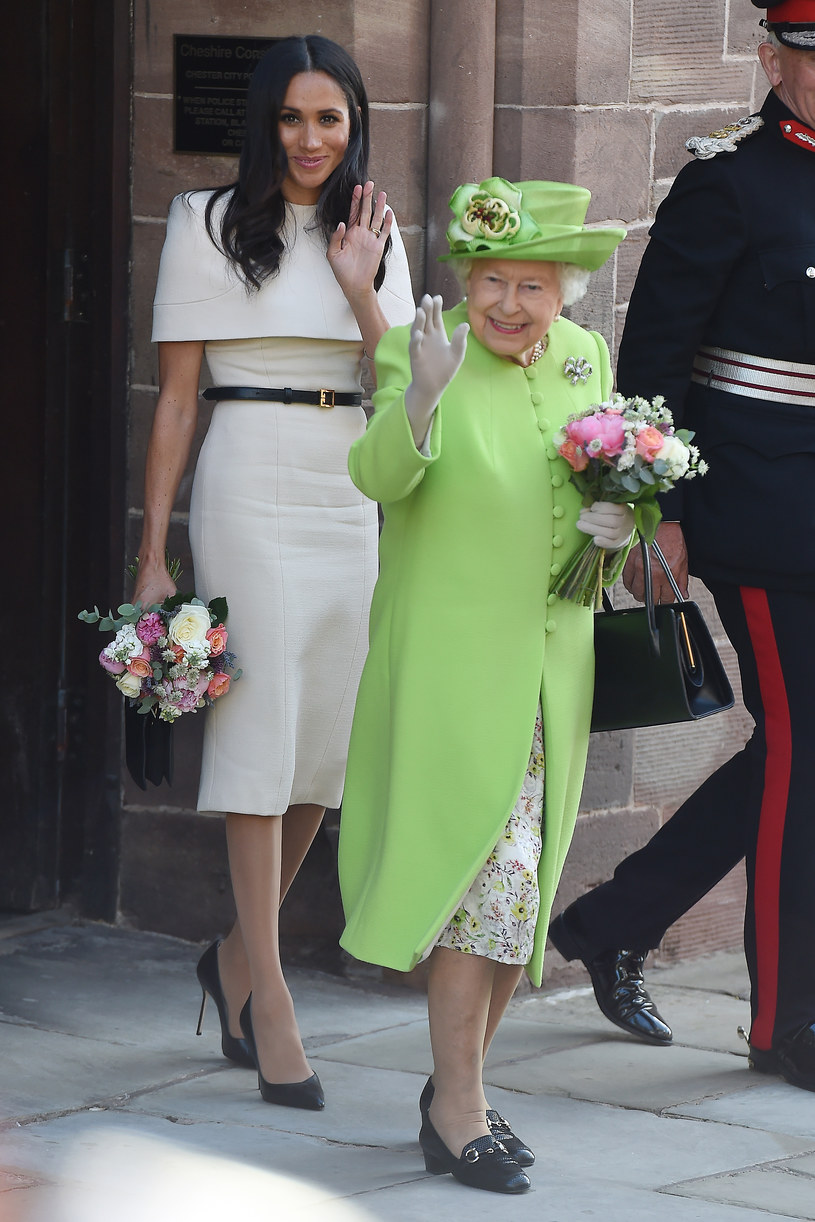 Meghan Markle, królowa Elżbieta II /Neil Mockford /Getty Images
