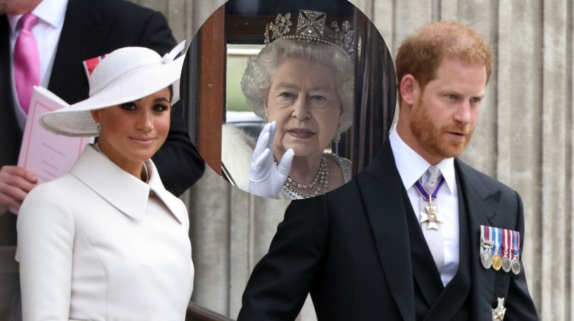 Meghan Markle, książę Harry oraz królowa Elżbieta II /Rex Features/East News; Photoshot/REPORTER /East News