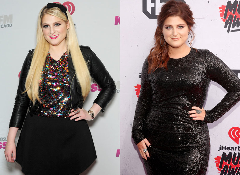 Meghan Trainor w 2014 r. (po lewej) i w 2016 r. (po prawej) /Timothy Hiatt/Jesse Grant /Getty Images